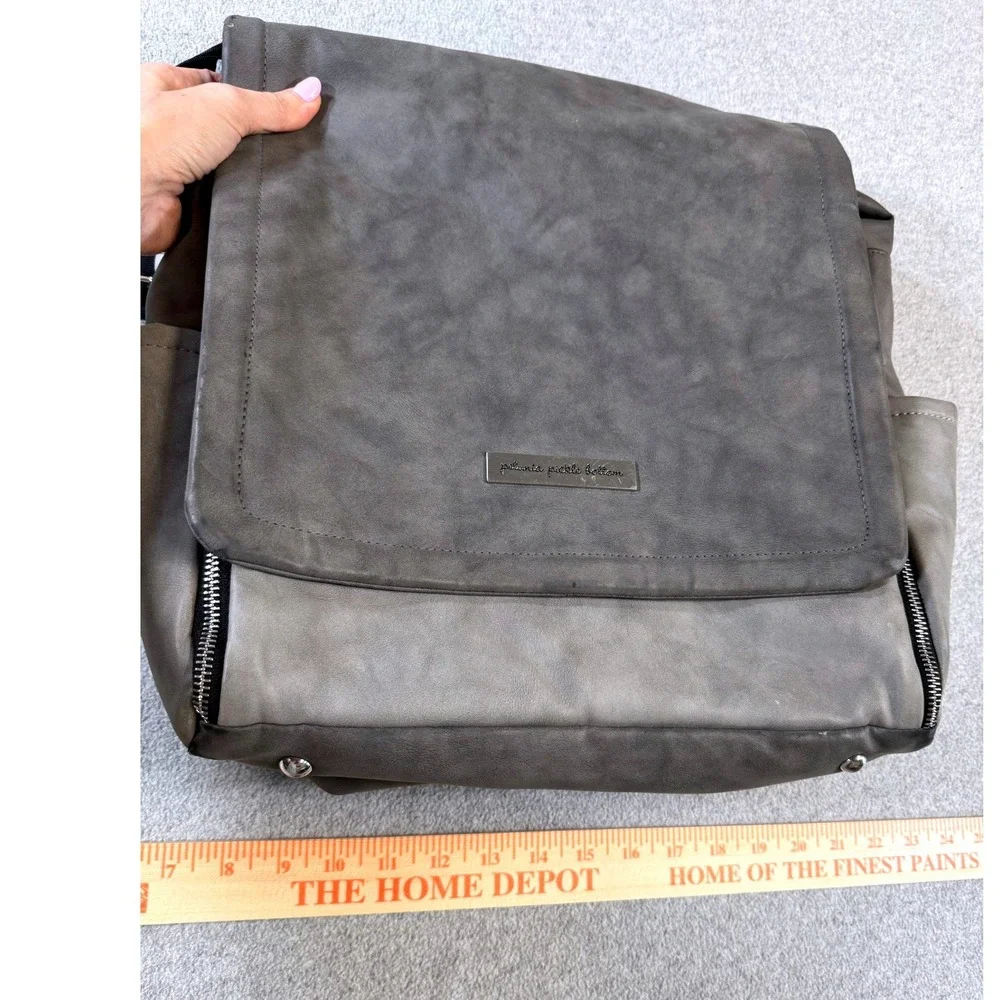 Petunia Pickle Bottom Diaper Bag Backpack Gray Changing Pad Included Baby Bag